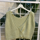 Green Knit Cropped Tank