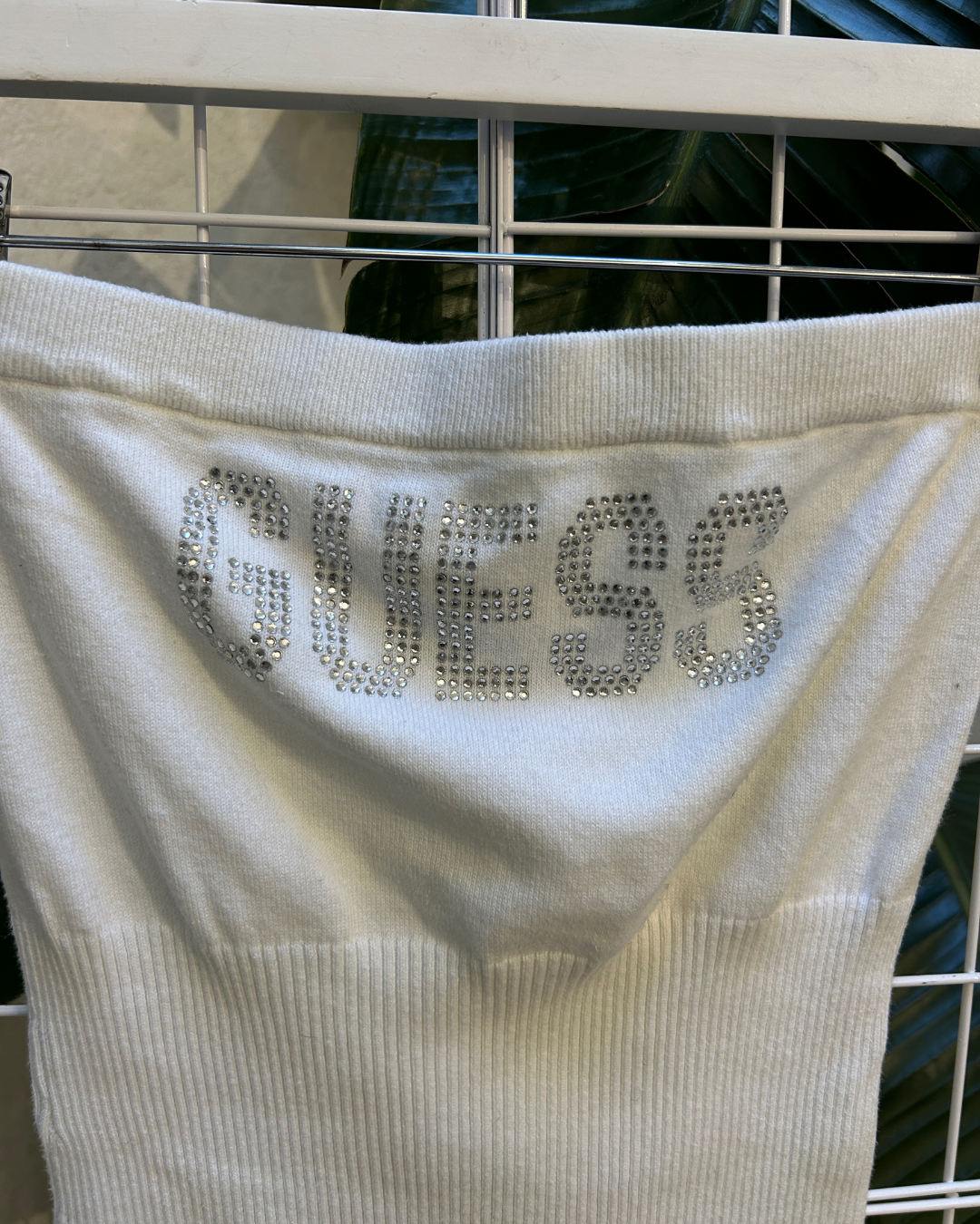 Guess Strappless Ribbed Top