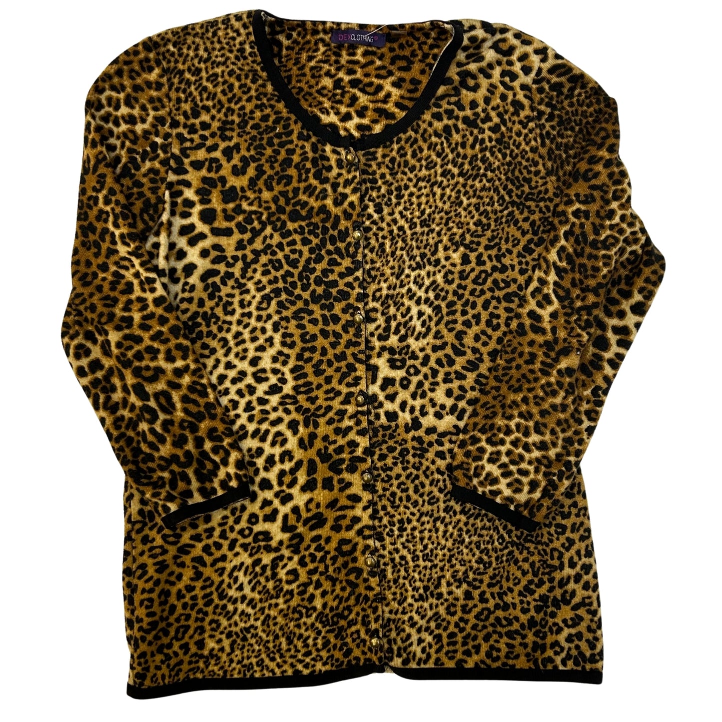 DEX Clothing Leopard Print Cardigan