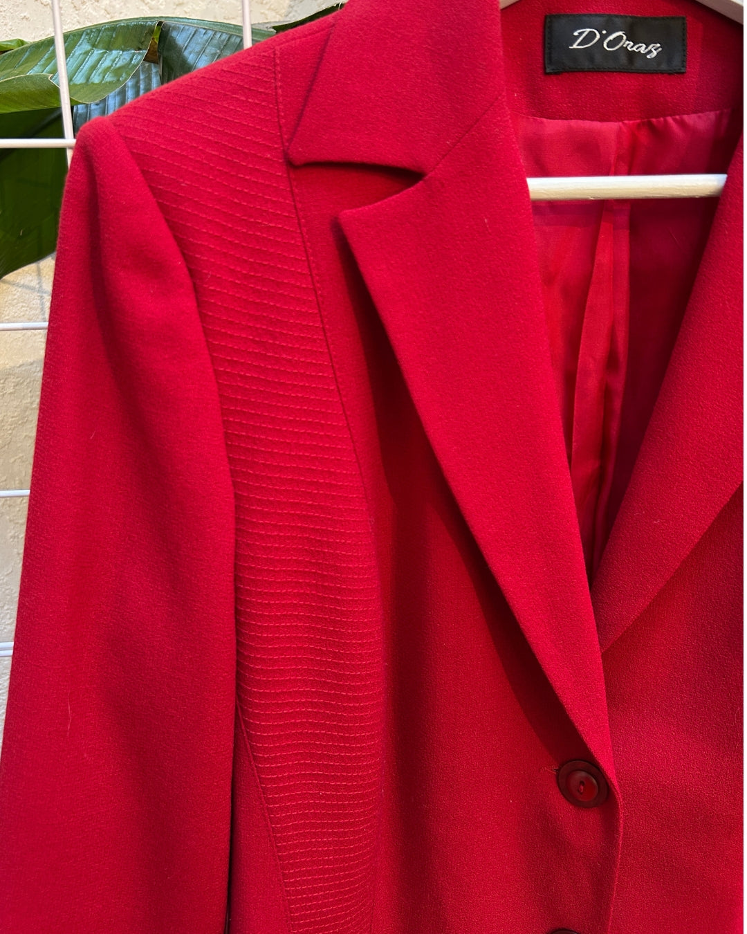 D'Oraz Red Tailored Blazer