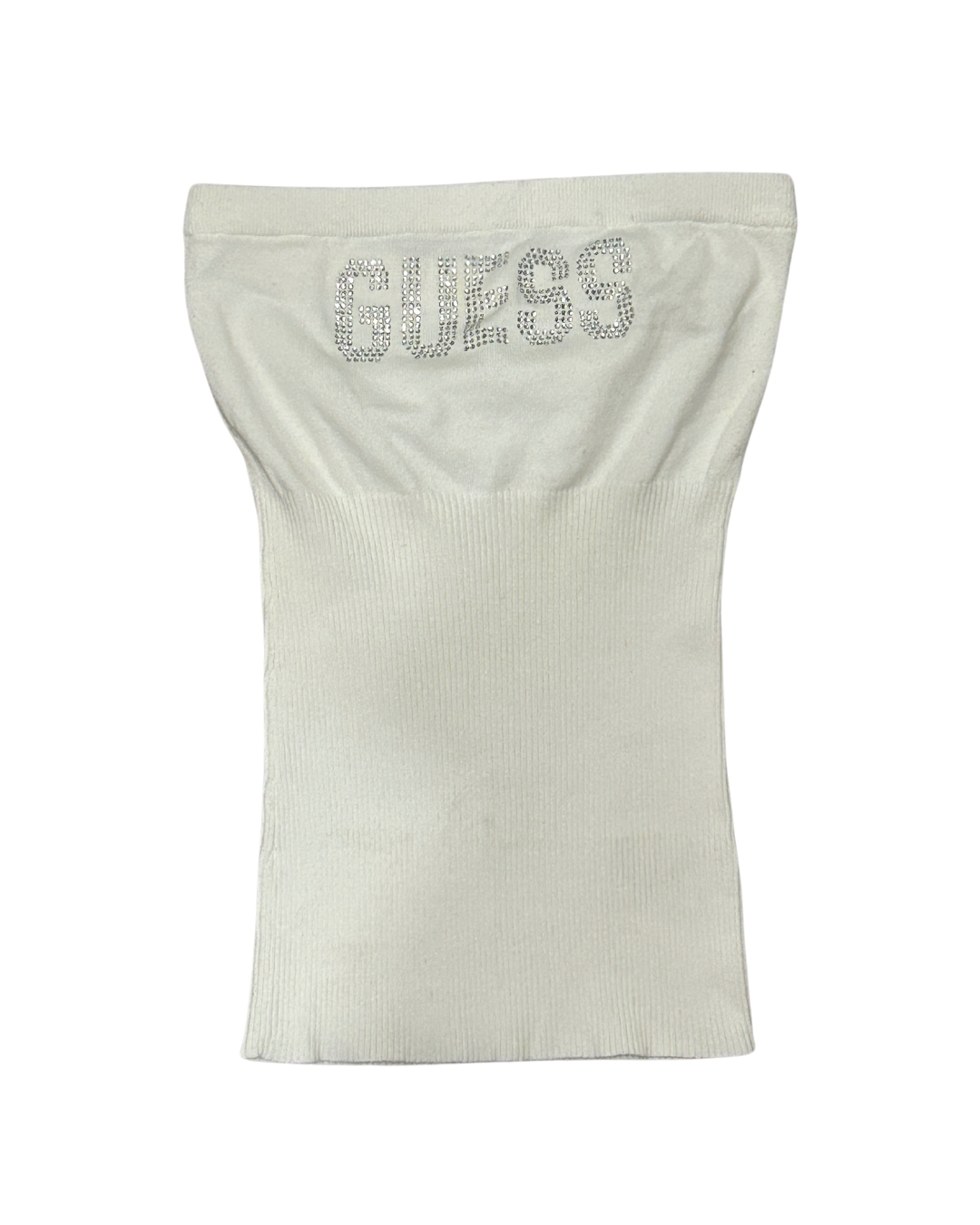 Guess Strappless Ribbed Top