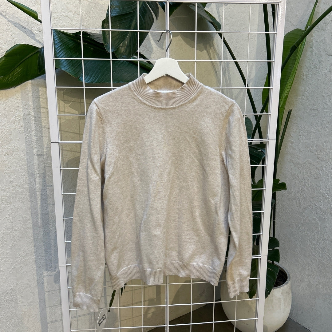 Alia Oatmeal Mockneck Long Sleeve