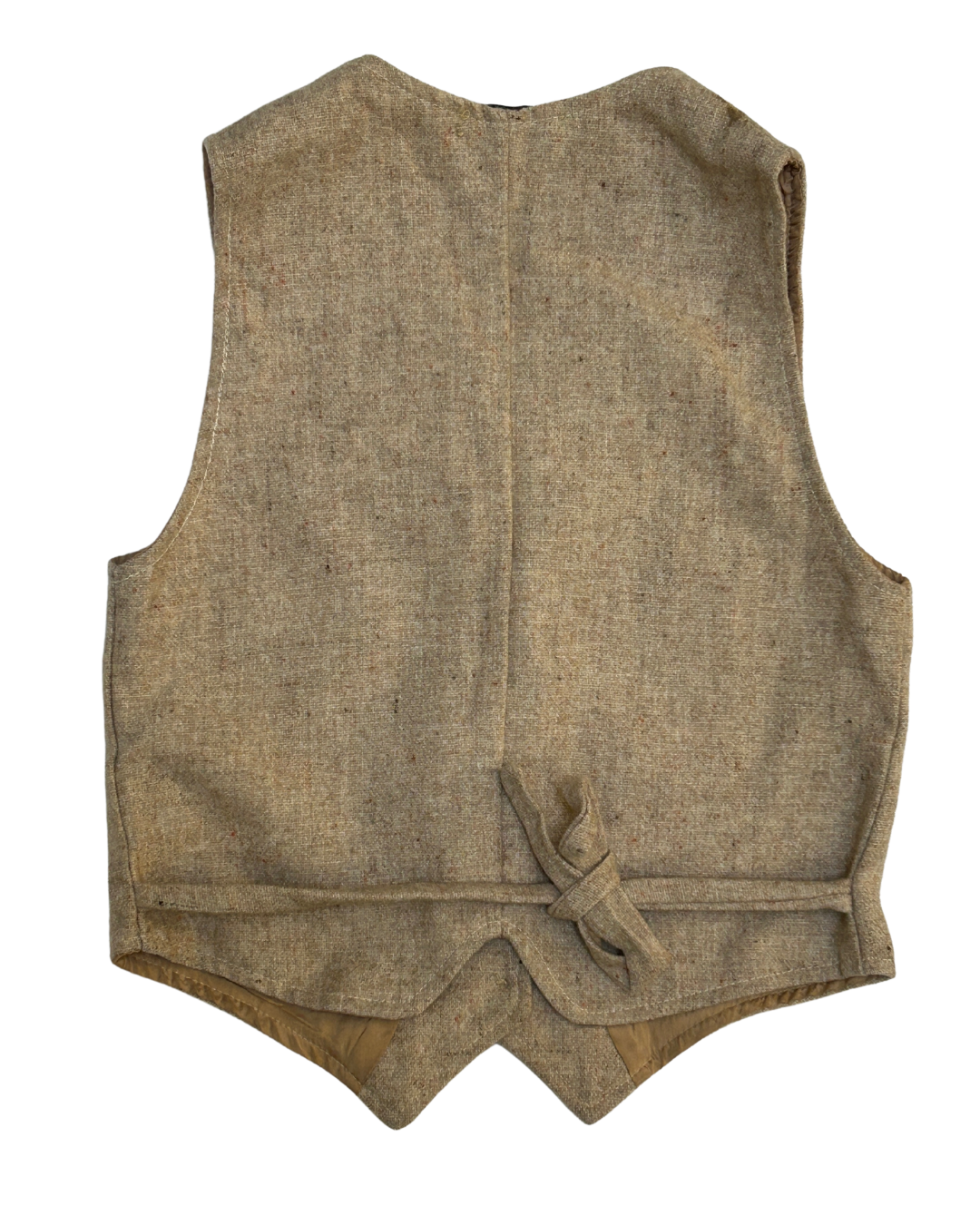 Chauvin Beige Wool Button Up Vest