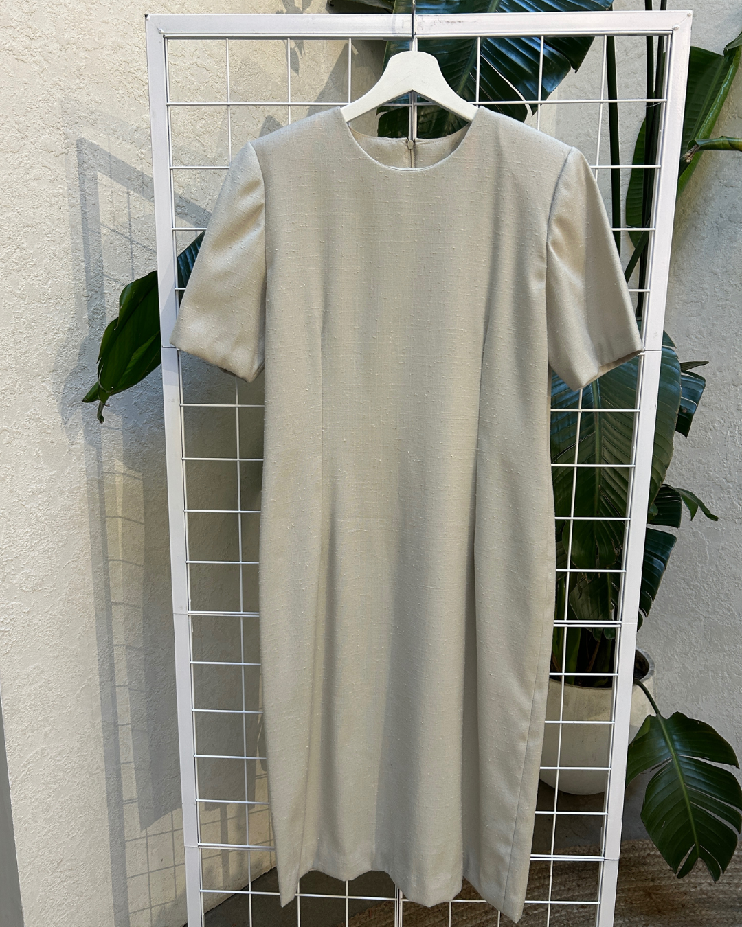 Vintage Beige Straight Dress