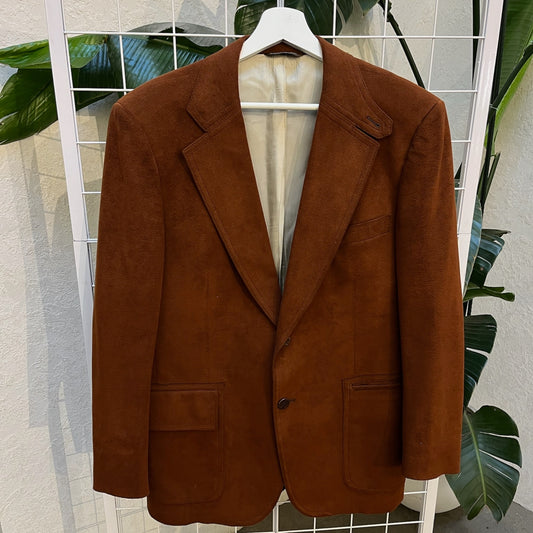 Samuelson Burnt Orange Faux Suede Blazer