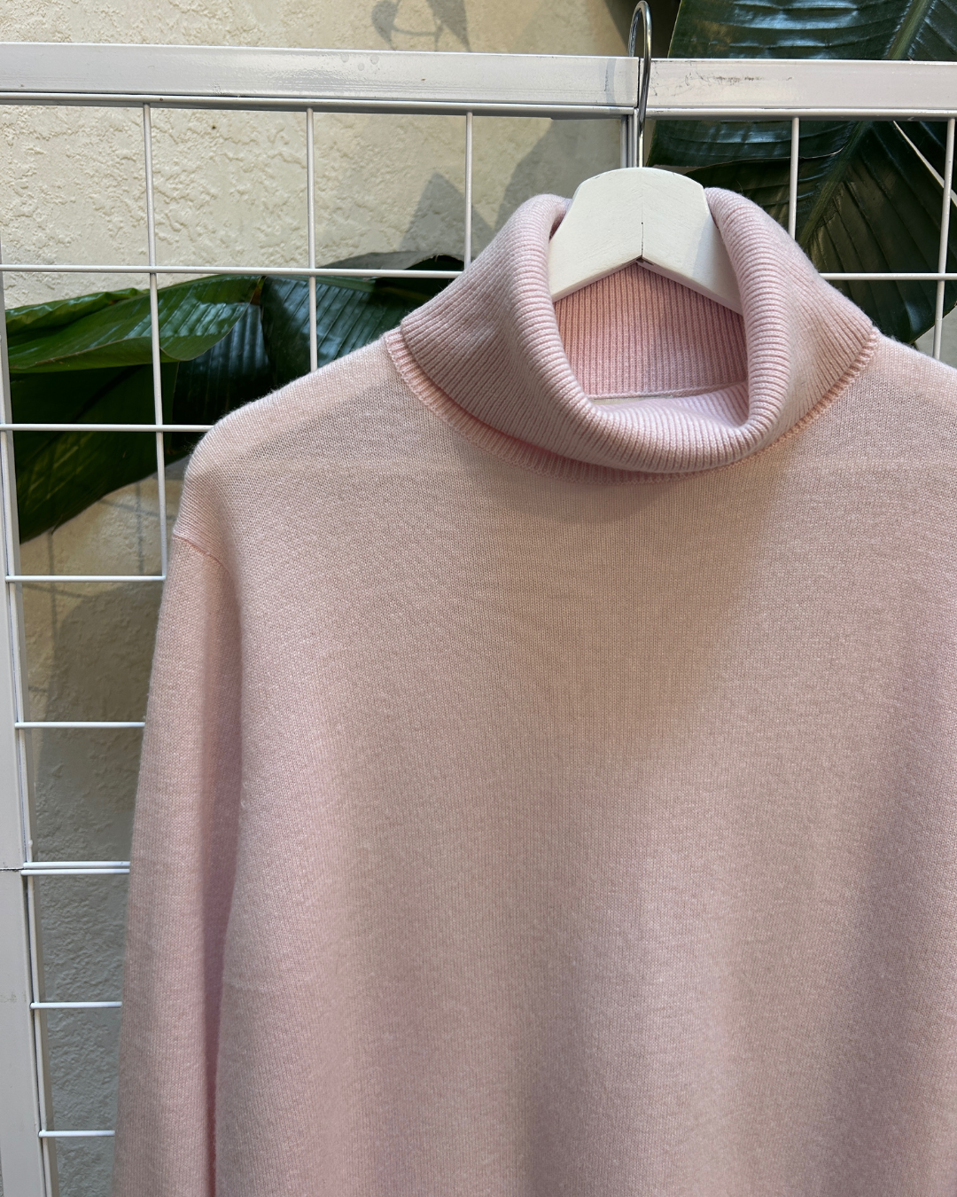 Bleu Gray Baby Pink Wool Sweater