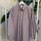 Van Heusen White and Burgundy Striped Button Down