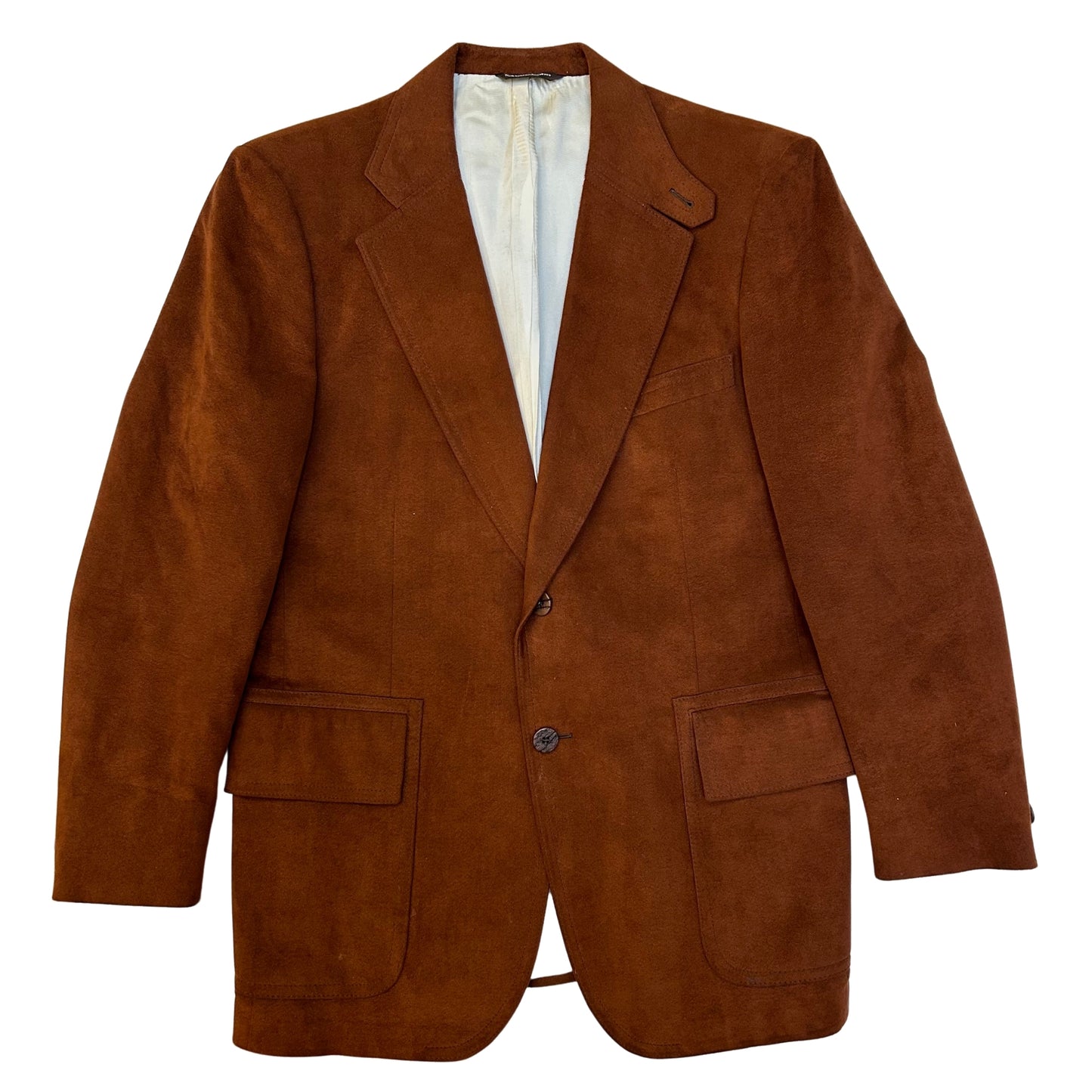 Samuelson Burnt Orange Faux Suede Blazer