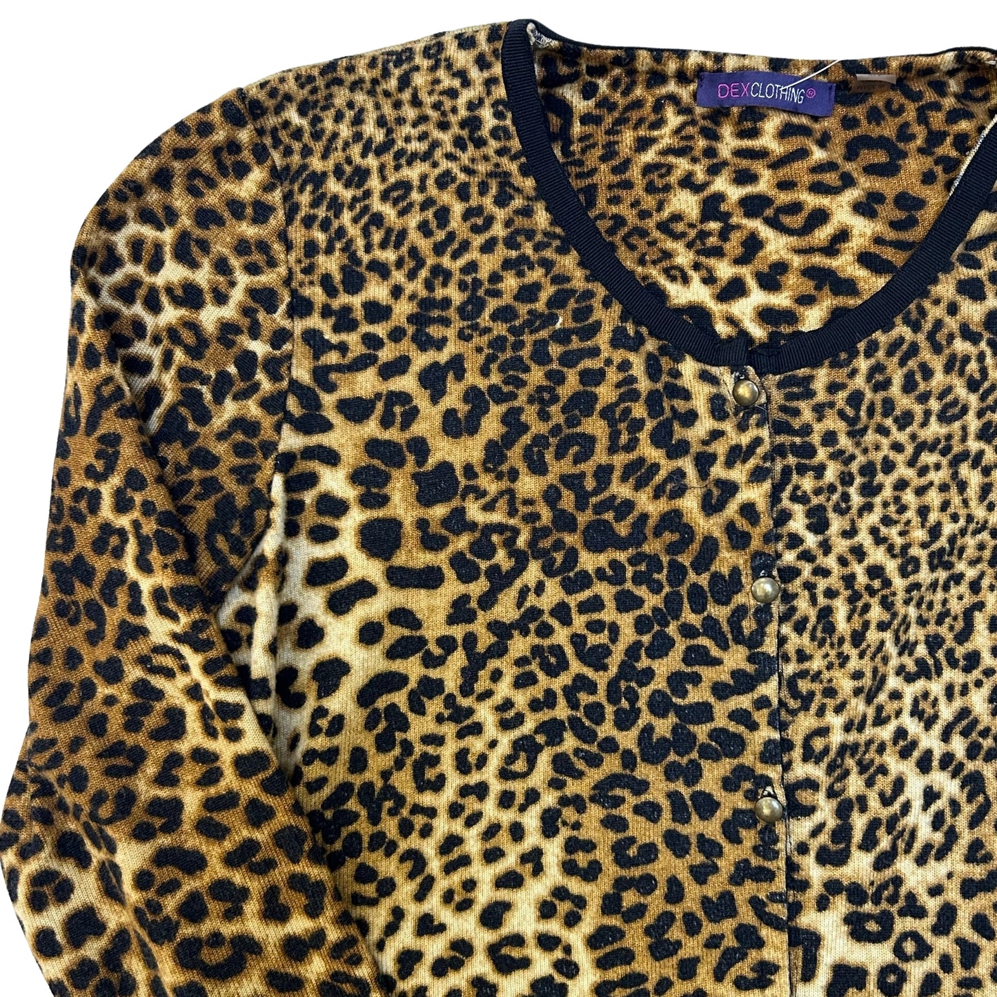 DEX Clothing Leopard Print Cardigan