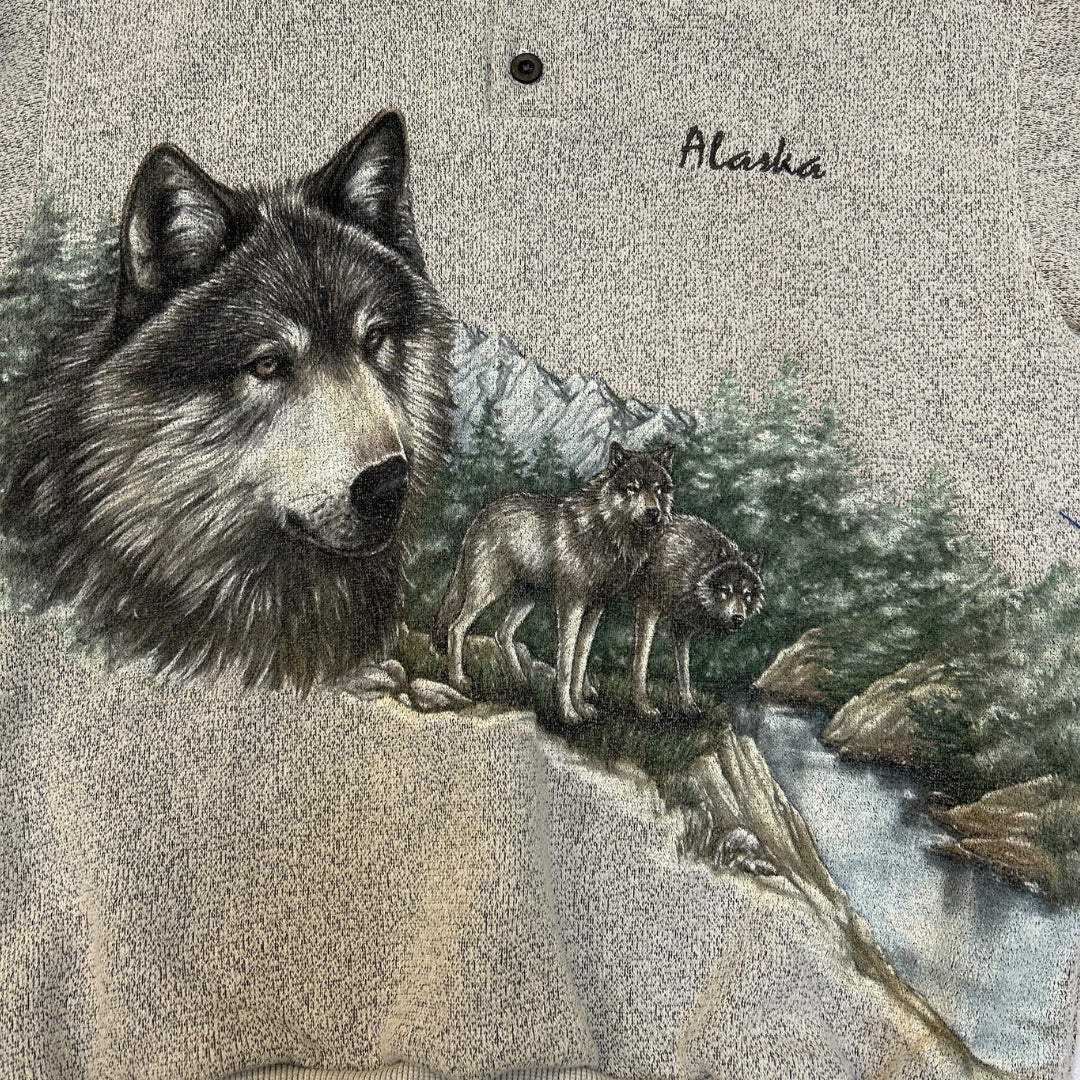 Degrees Grey Alaska Wolf Sweater