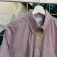 Van Heusen White and Burgundy Striped Button Down