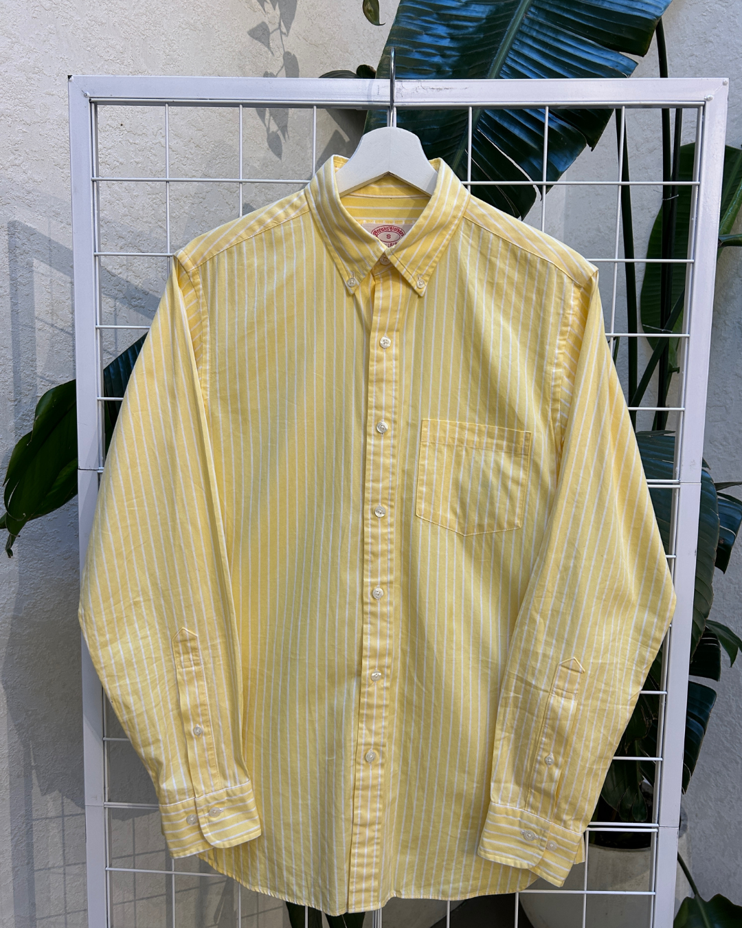 Brooks Brothers Yellow and White Button Down