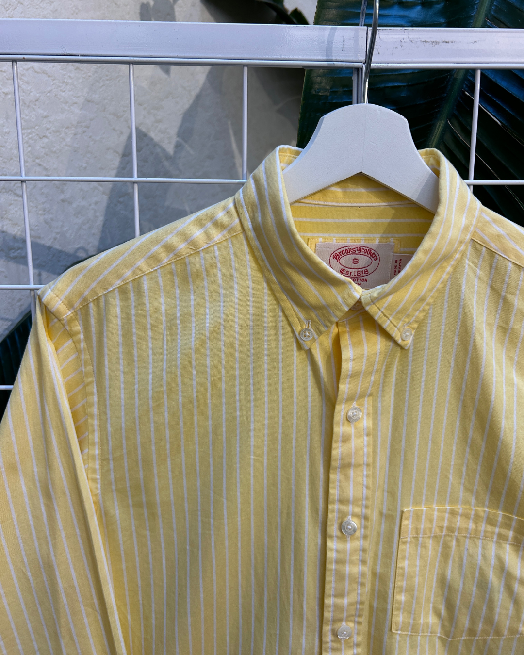 Brooks Brothers Yellow and White Button Down