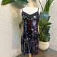 RW & Co Black Iridescent Sequins Disco Dress