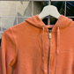 Bebe Peach Terry Cloth Cropped Zip Hoodie