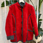 Cotton Ginny Red Faux Suede Sherpa Lined Jacket