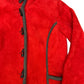 Cotton Ginny Red Faux Suede Sherpa Lined Jacket