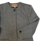 Saville Black and White Striped Tweed Blazer