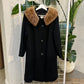 Woodward's Black Fur Collar Coat