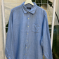 GAP Blue Linen Blend Button Up