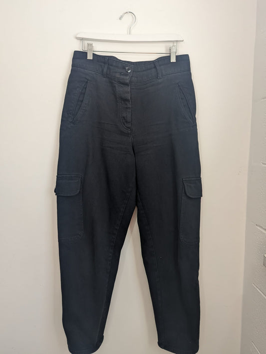 Wilfred Free Black Cargo Denim Pants - Size 10