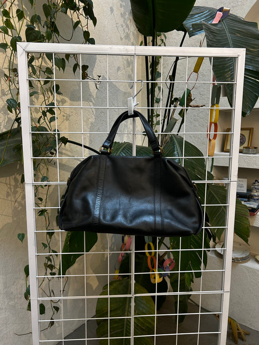 Madewell Black Leather Bowler Bag
