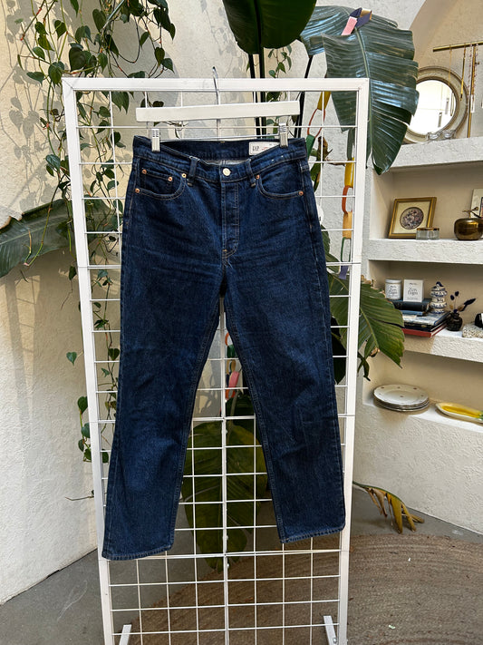 GAP Dark Wash Straight Leg Denim