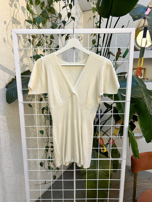 Vintage Y2K Cream Knit Top