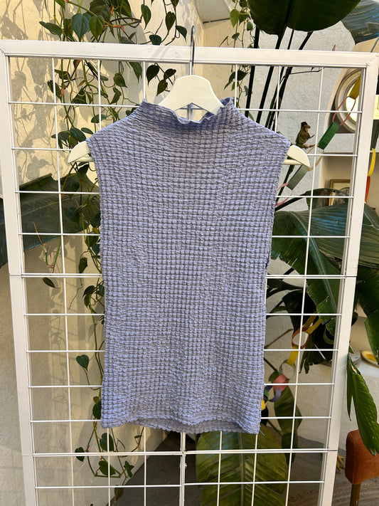 Zara Lilac Bubble Mockneck Tank